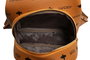 Lucky Bees Mochila 945 Mostaza, Elegante y Sofisticada de Polipiel, 23x8x33cm, 3 Bolsillos Interiores, Correa Ajustable 100cm